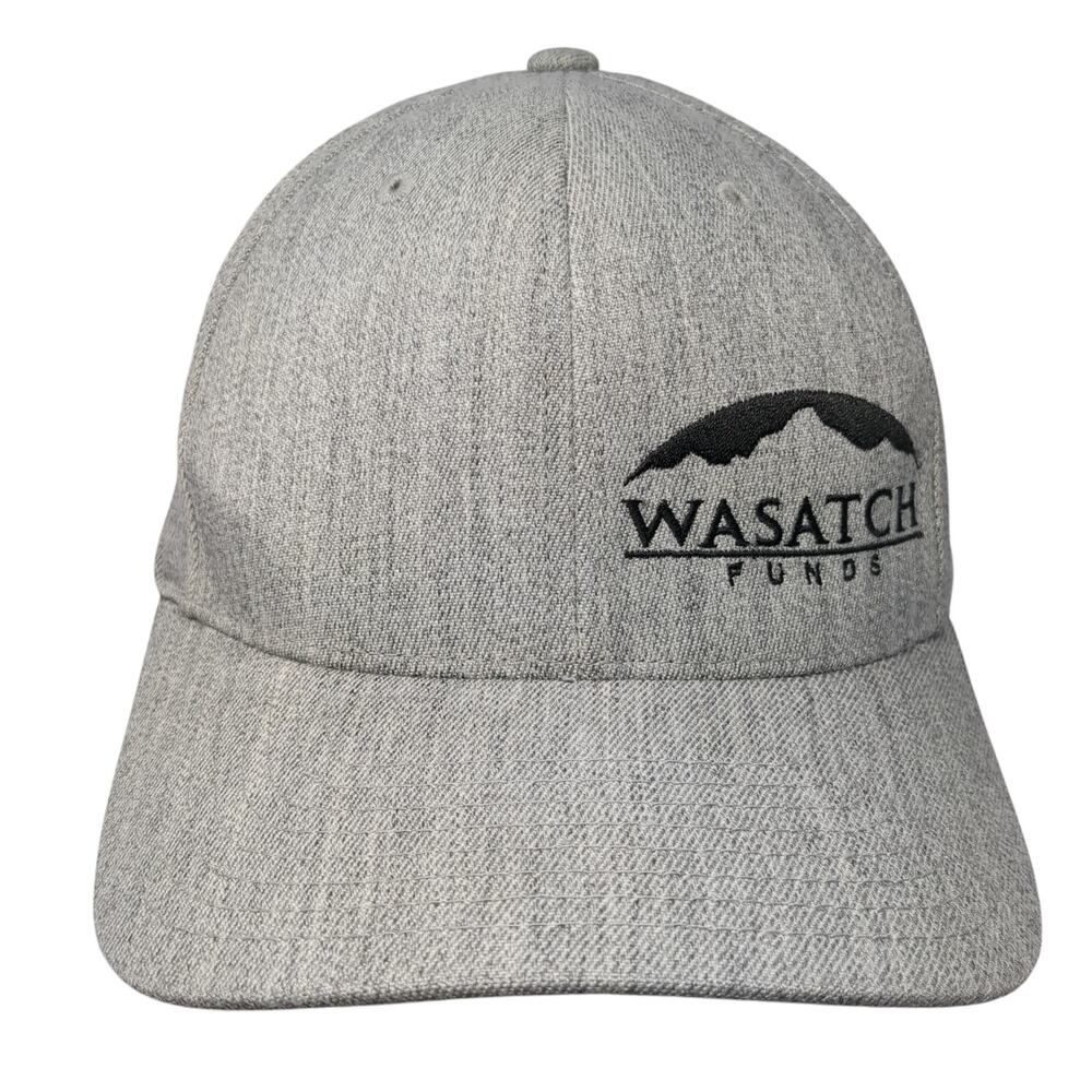 Wasatch Funds Small Caps Fitted Hat Gray XL Embroidered Flexfit Yupoong